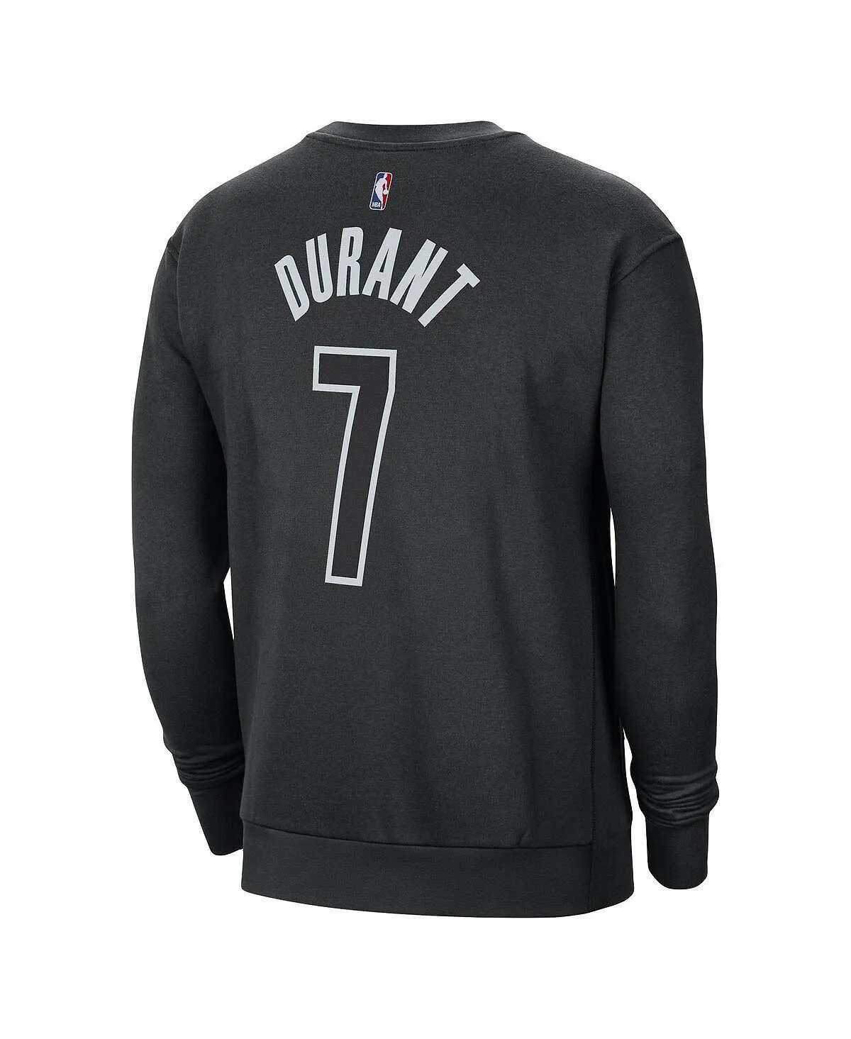 Men's brand sweatshirt kevin durant black brooklyn nets with name and number Jordan, black