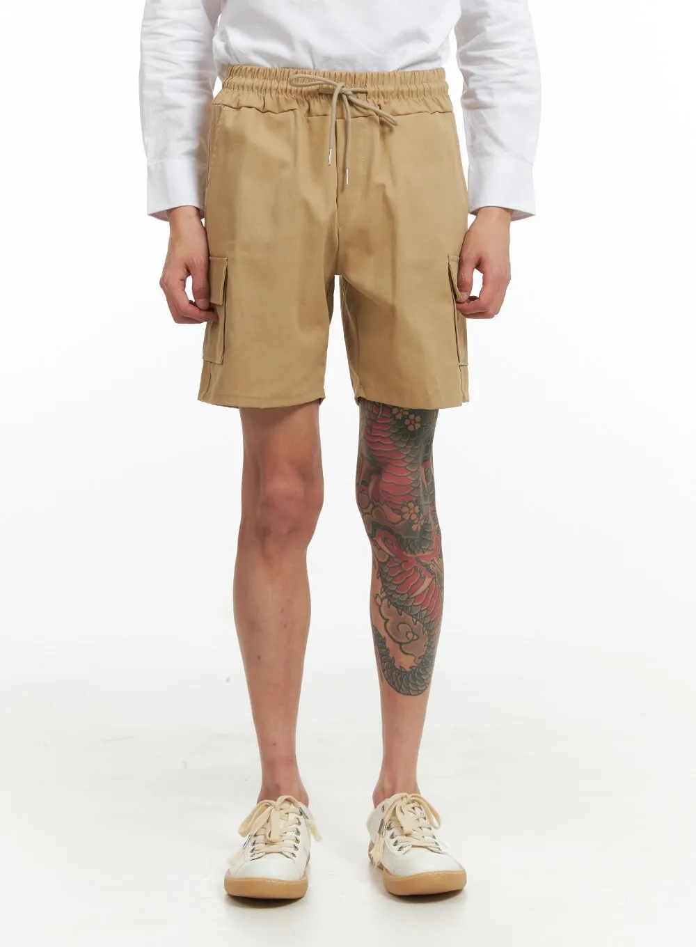 Men's Cargo Pocket Shorts (Beige) IY424