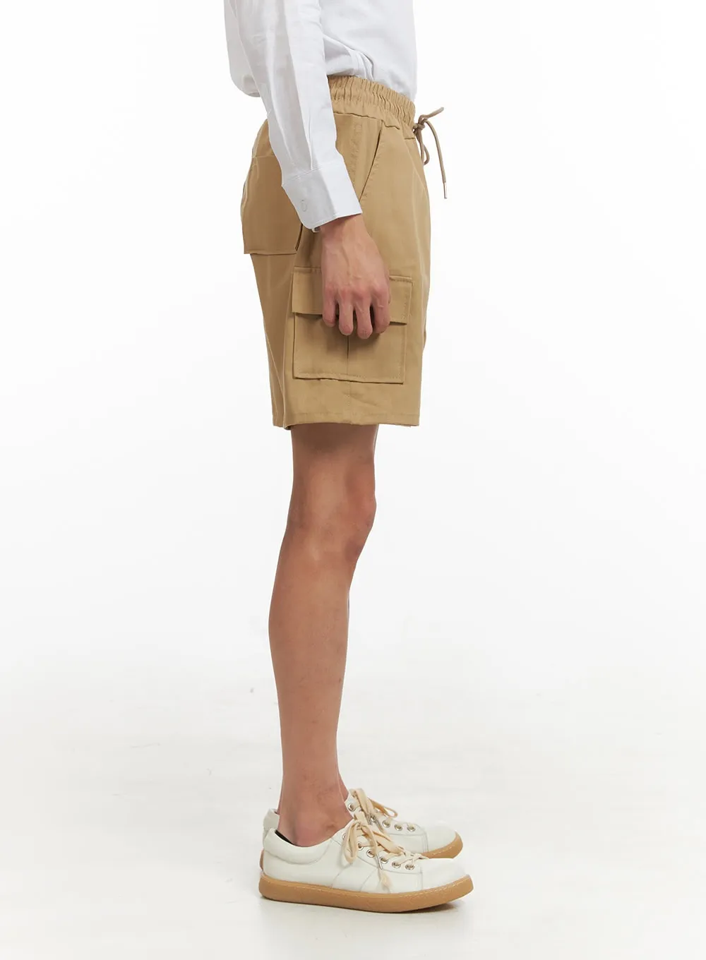 Men's Cargo Pocket Shorts (Beige) IY424