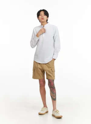 Men's Cargo Pocket Shorts (Beige) IY424